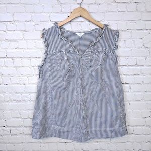 🍂Crown & Ivy Baby Doll Striped Nautical Top